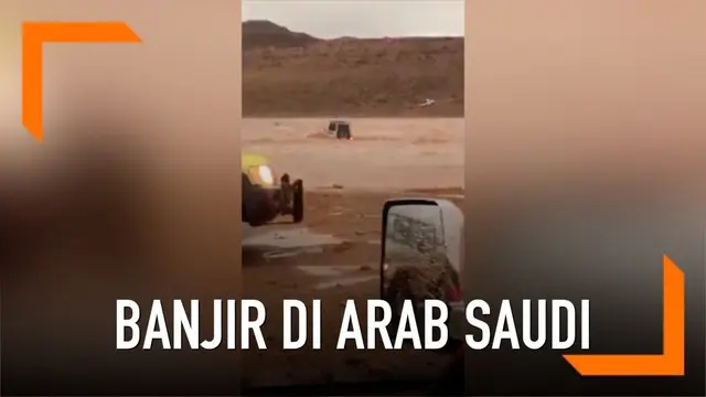 Sebanyak 12 orang tewas dalam banjir di Arab Saudi. Korban terbanyak berasal dari Kota Tabuk.