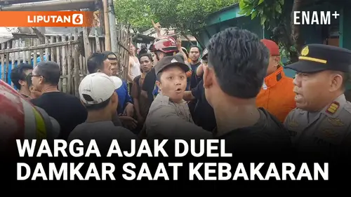 VIDEO: Lagi Kebakaran, Warga dan Damkar Nyaris Adu Jotos!