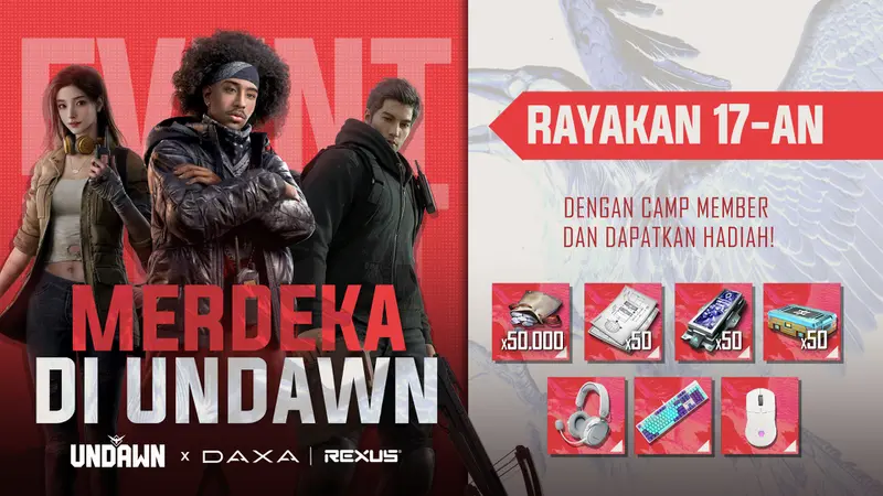 Garena menggelar event di game Undawn, untuk memeriahkan Hari Kemerdekaan Indonesia atau HUT RI ke-78 (Garena)