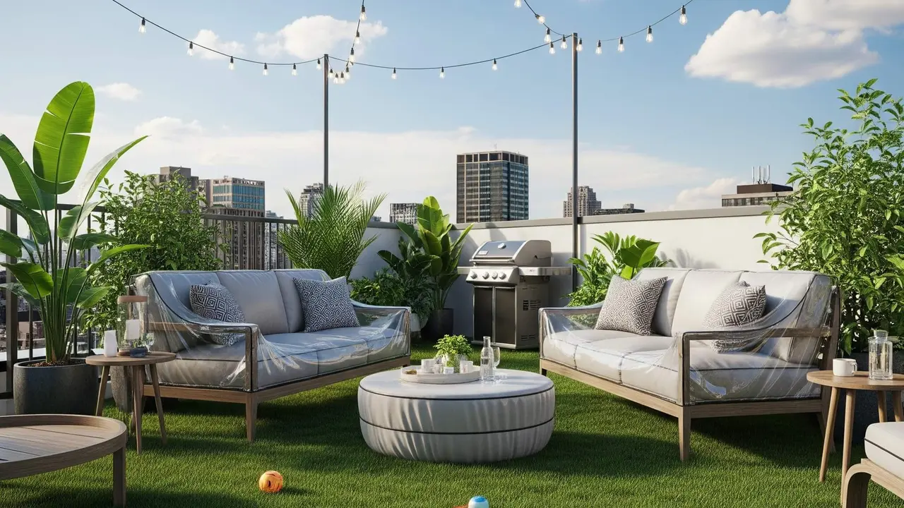 Desain Teras Rooftop Kecil Sebagai Spot Nongkrong