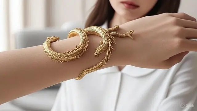 Model Gelang Emas Naga 916/Ilustrasi Gambar oleh AI