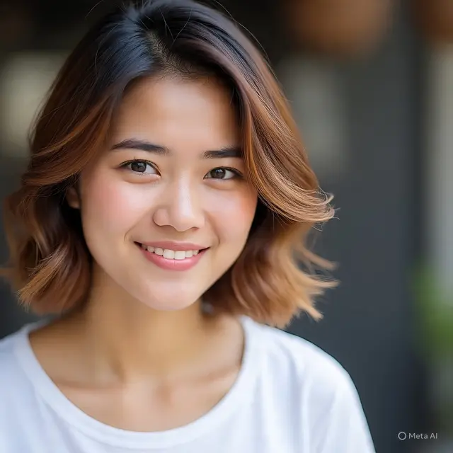 Model Rambut Pendek dengan Poni Tipis