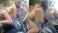 Cari Sensasi, Perempuan Ini Telanjang Naik Motor