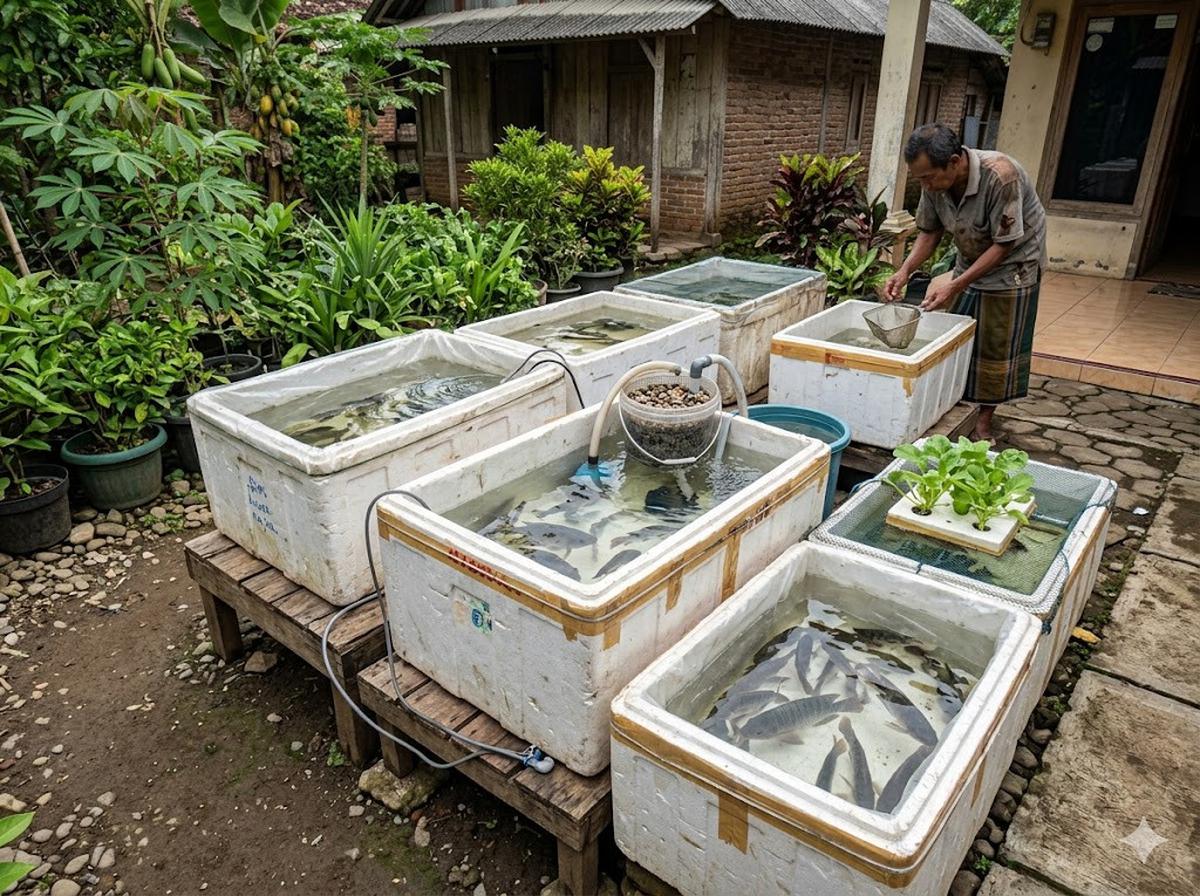 Cara Budidaya Ikan Mujair di Boks Styrofoam Bekas dengan Modal Minim