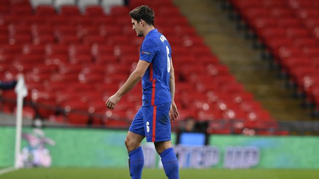 Ekspresi Harry Maguire Saat Dapat Kartu Merah Lawan Denmark
