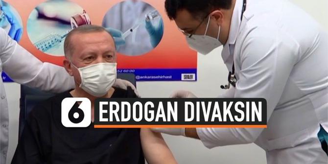 VIDEO: Presiden Turki Erdogan Disuntik Vaksin Covid-19 Buatan Sinovac