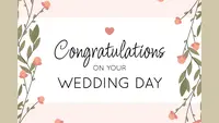 Ilustrasi ucapan pernikahan, happy wedding. (Image by Freepik)