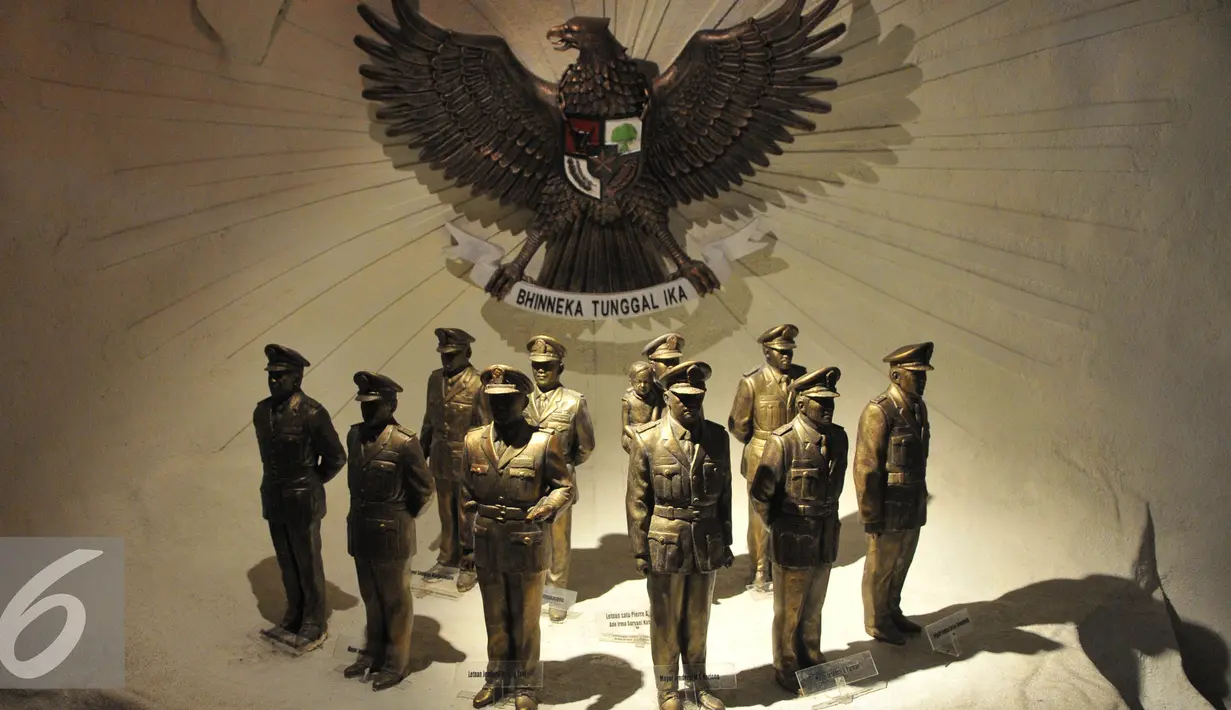 Diorama pahlawan revolusi di Museum Arsip Nasional Republik Indonesia, Jakarta, Rabu (22/7/2015). Museum tersebut menyimpan ribuan arsip dari era tahun 1600 tentang sejarah negara Indonesia. (Liputan6.com/Herman Zakharia) 
