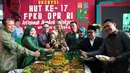 Suasana HUT ke-17 Fraksi PKB DPR di Komplek Parlemen, Senayan, Jakarta, Rabu (12/10). Dalam acara tersebut dihadiri oleh ketua umum PKB Muhaimin Iskandar dan beberapa pejabat negara. (Liputan6.com/Johan Tallo)