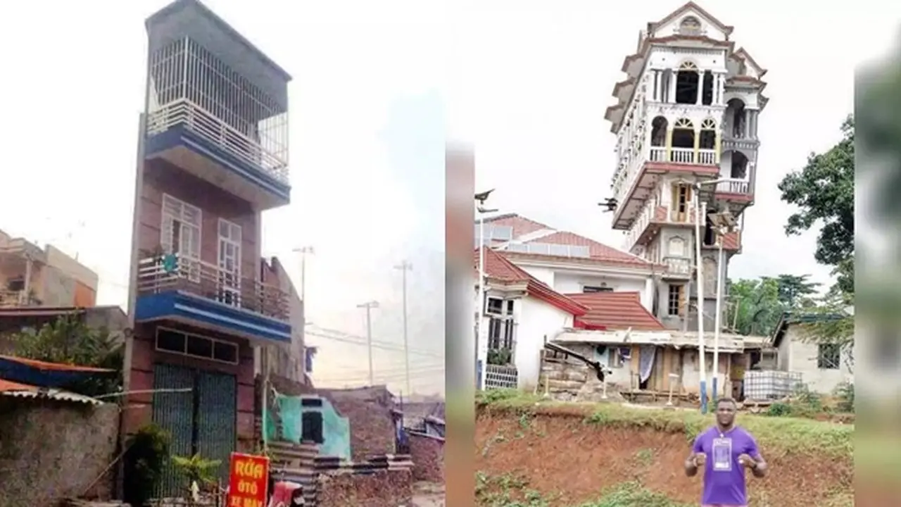6 Potret Rumah Bertingkat dengan Desain Absurd Ini Bikin Tepuk Jidat