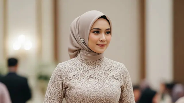 Model Atasan Brokat dengan Rok Batik Span Body Fit Elegan