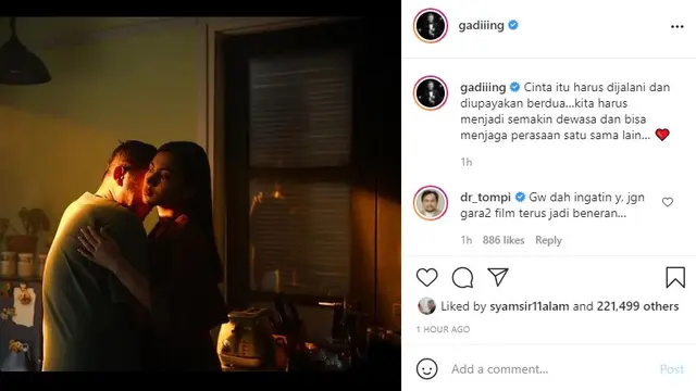 Gading Marten - Ariel Tatum (Foto: Instagram/@gadiiing)