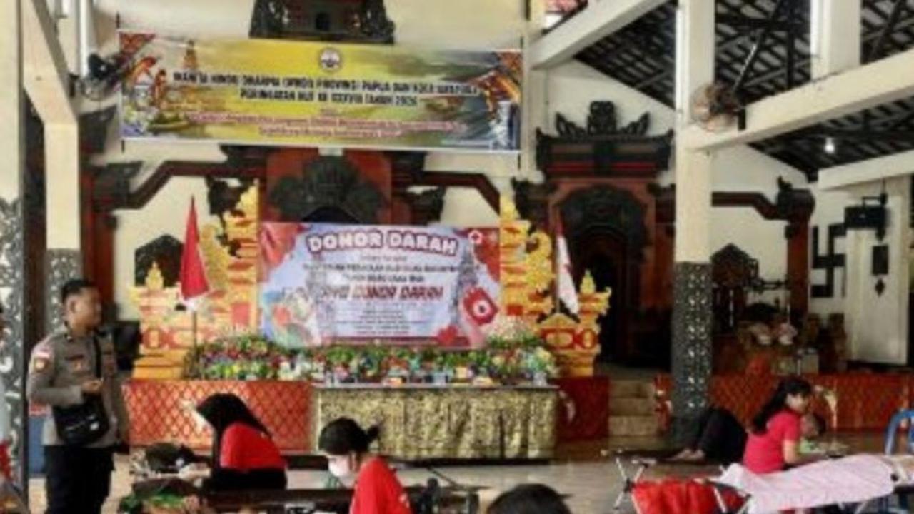 PHDI Jayapura Gelar Aksi Donor Darah Peringati Nyepi, Kumpulkan Puluhan Kantong Darah untuk Masyarakat