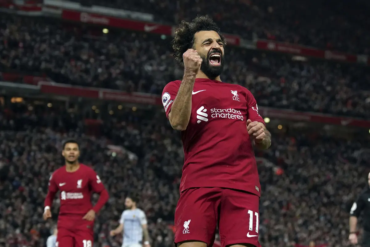 Foto: Sumbang Brace saat Hancurkan MU, Mohamed Salah Catatkan Diri Jadi Pencetak Gol Terbanyak Sepanjang Masa Liverpool