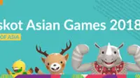 Tiga binatang maskot Asian Games. (Inasgoc)