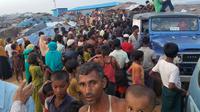Pengungsi Rohingya dari Rakhine State, Myanmar di Bangladesh. (Dokumentasi KBRI Dhaka)