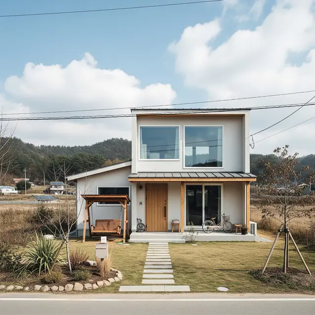 Model Rumah Kecil di Desa tapi Elegan dan Nyaman untuk Hidup Santai (AI)