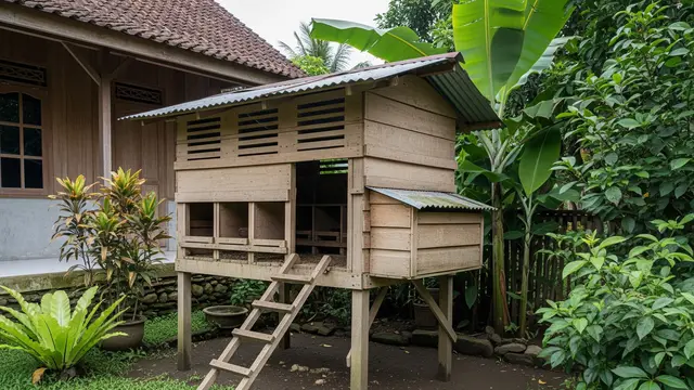 Kandang Panggung Kayu Sederhana