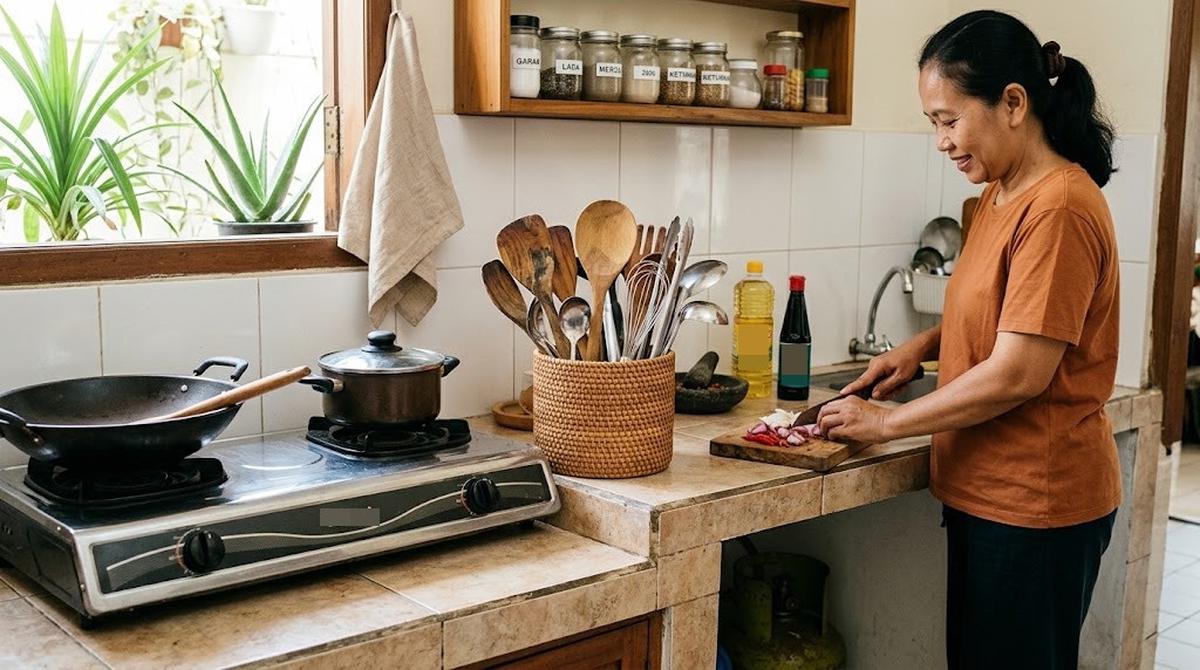 Tips Menata Peralatan Memasak Bertangkai Panjang agar Tidak Memenuhi Laci