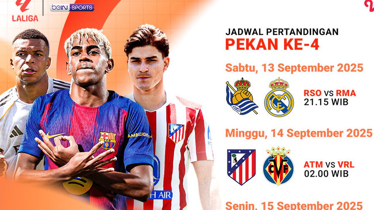Cek Jadwal dan Nonton LaLiga Pekan Keempat 2025/2026, Live Streaming Eksklusif di Vidio