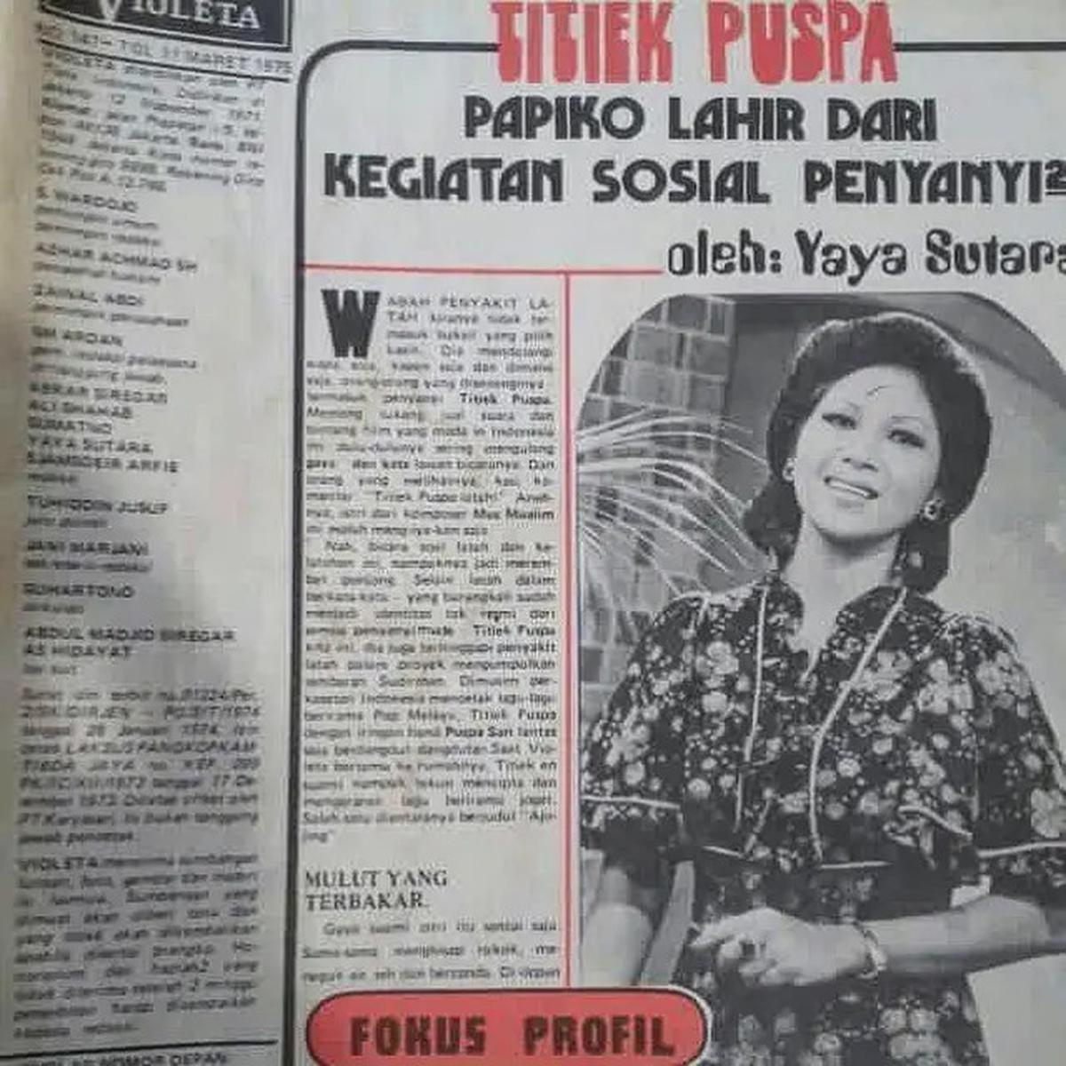6 Potret Titiek Puspa Jadi Model Majalah, Penyanyi Legendaris Serba Bisa
