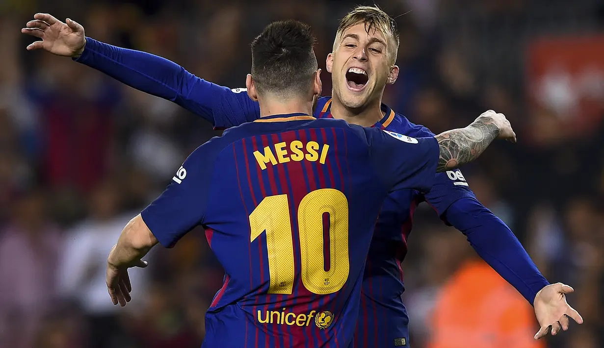 Gerard Deulofeu kembali ke Barcelona pada musim panas 2017 setelah tampil mengesankan bersama AC Milan. Namun, kariernya di klub Catalan itu lagi-lagi tidak berkembang. (Foto: AFP/Josep Lago)