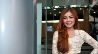 Bella Shofie saat ditemui usai mengisi acara salah satu stasiun televisi di Jakarta, Jumat (5/6/2015). (Liputan6.com/Panji Diksana)