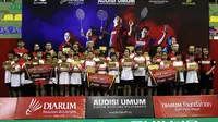 Sebanyak 24 atlet berhasil meraih Super Tiket dari Audisi Umum Djarum Beasiswa Bulutangkis 2019 yang digelar di GOR KONI, Kota Bandung. (dok. PB Djarum)