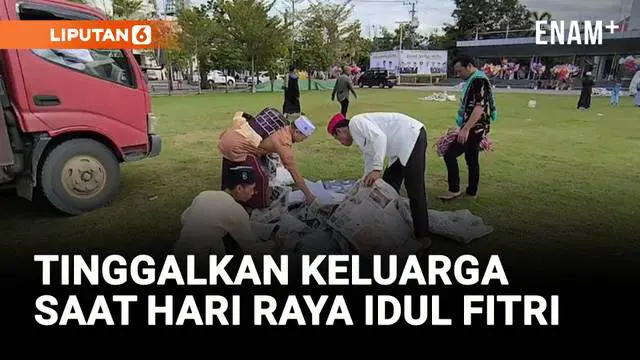 VIDEO: Petugas Kebersihan Rela Tinggalkan Keluarga Saat Lebaran