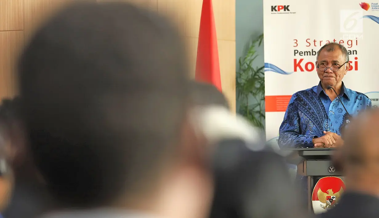 Ketua KPK Agus Rahardjo meberikan sambutan pada peresmian Pusat Edukasi Antikorupsi (ACLC) di Jakarta, Senin (26/11). Pusat Edukasi Antikorupsi ini tidak hanya diperuntukkan pegawai KPK, namun juga seluruh masyarakat stakeholder. (merdeka.com/Dwi Narwoko)
