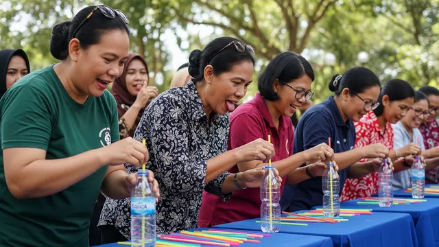 Lomba Memasukkan Sedotan