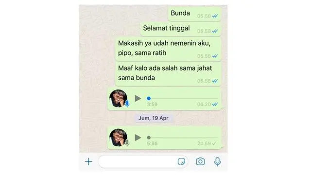 Ibunda Sudah Wafat, 6 Chat Rindu ke Ibu Meski Tidak Dibalas Ini Bikin Sedih