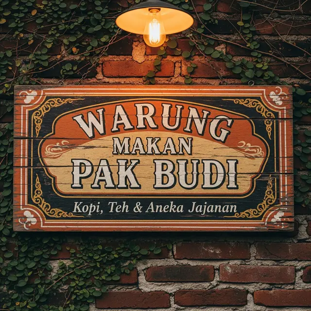 Desain Papan Nama Warung Menarik Pembeli