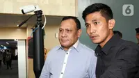 "Saya datang memenuhi panggilan Dewas, nanti saya sampaikan setelah itu," ujarnya. (Liputan6.com/Herman Zakharia)