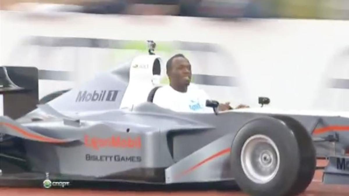 Usain Bolt Jajal Mobil F1 di Oslo Video