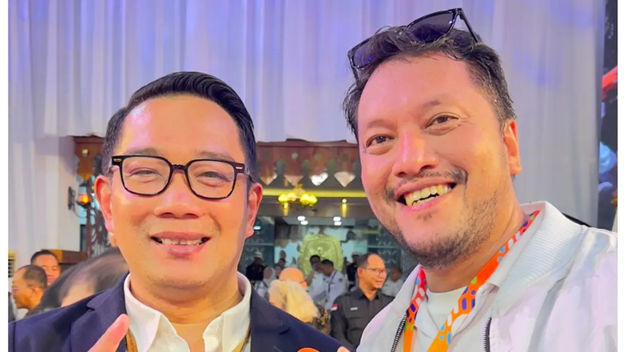 Ketua Dewan Pembina Relawan Barisan Pendukung Ridwan Kamil-Suswono (BU RW) Ramdan Alamsyah bersama Ridwan Kamil. (Istimewa)