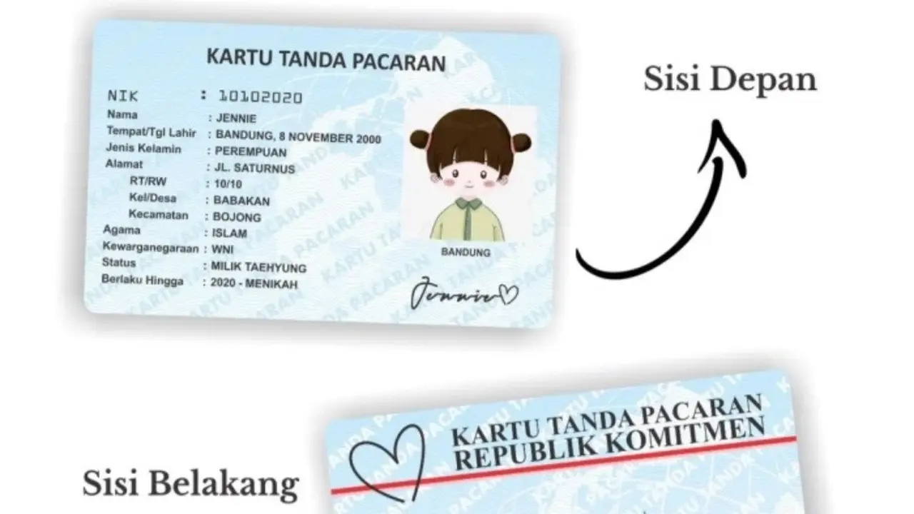 Kartu Tanda Pacaran dijual online