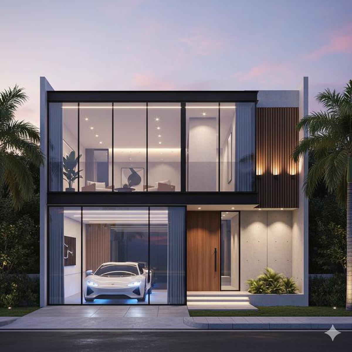 7 Gambar Rumah Minimalis Modern Kekinian dengan Garasi Mobil, Inspirasi Hunian Fungsional dan Elegan