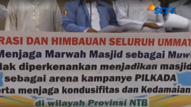 Ajakan tolak kampanye di tempat ibadah diapreseasi Gubernur Nusa Tenggara Barat, Muhammad Zainul Majdi.