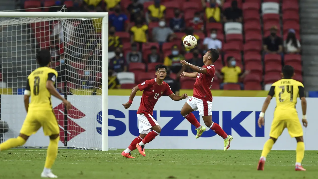 Foto: Irfan Jaya Bikin Mental Timnas Indonesia Bangkit dan Sukses Bungkam Malaysia di Piala AFF 2020
