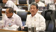 Di hadapan Komisi IV DPR RI, Menteri Kelautan dan Perikanan Sakti Wahyu Trenggono melaporkan hingga saat ini pihaknya baru membongkar sepanjang 5 kilometer. Sementara, diketahui pagar laut di kawasan pesisir Tangerang, Banten membentang sepanjang 30,16 km. (Liputan6.com/Angga Yuniar)