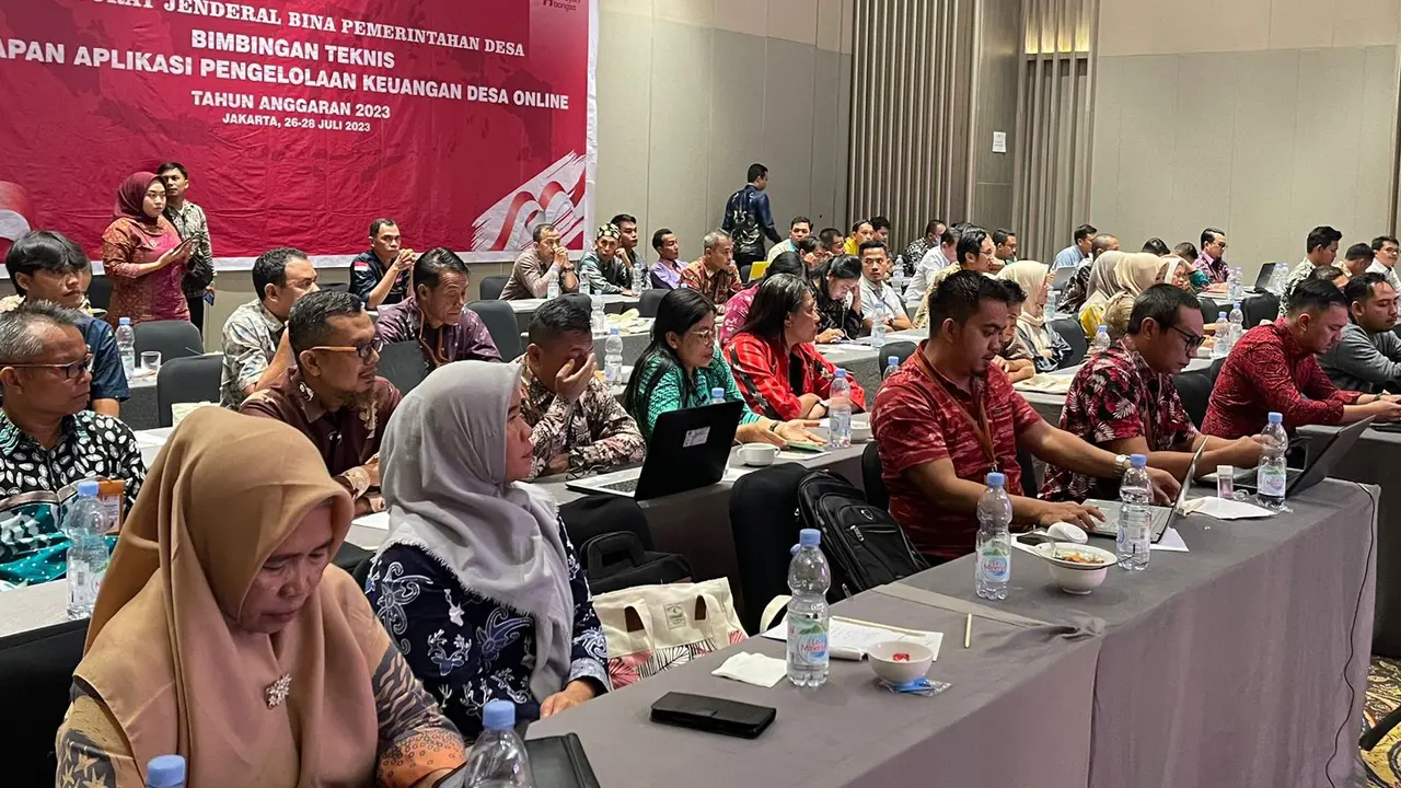 Bimbingan Teknis Penerapan Aplikasi Pengelolaan Keuangan Desa Online. (Istimewa)
