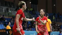 Ganda campuran Indonesia Rinov Rivaldy / Pitha Haningtyas Mentari lolos ke perempat final Korea Terbuka 2019. (foto: PBSI)