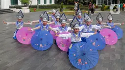 Dan diikuti sekitar 2.500 penari dari Indonesia dan peserta dari Malaysia, Brunei Darussalam, Vietnam, Thailand, China, dan India. (Liputan6.com/Angga Yuniar)