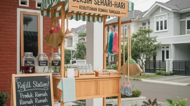 Ilustrasi Jualan Produk Kebersihan Rumah Tangga/Gemini AI
