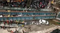 Flyover Sedang Dibangun di India Runtuh, 10 Tewas 