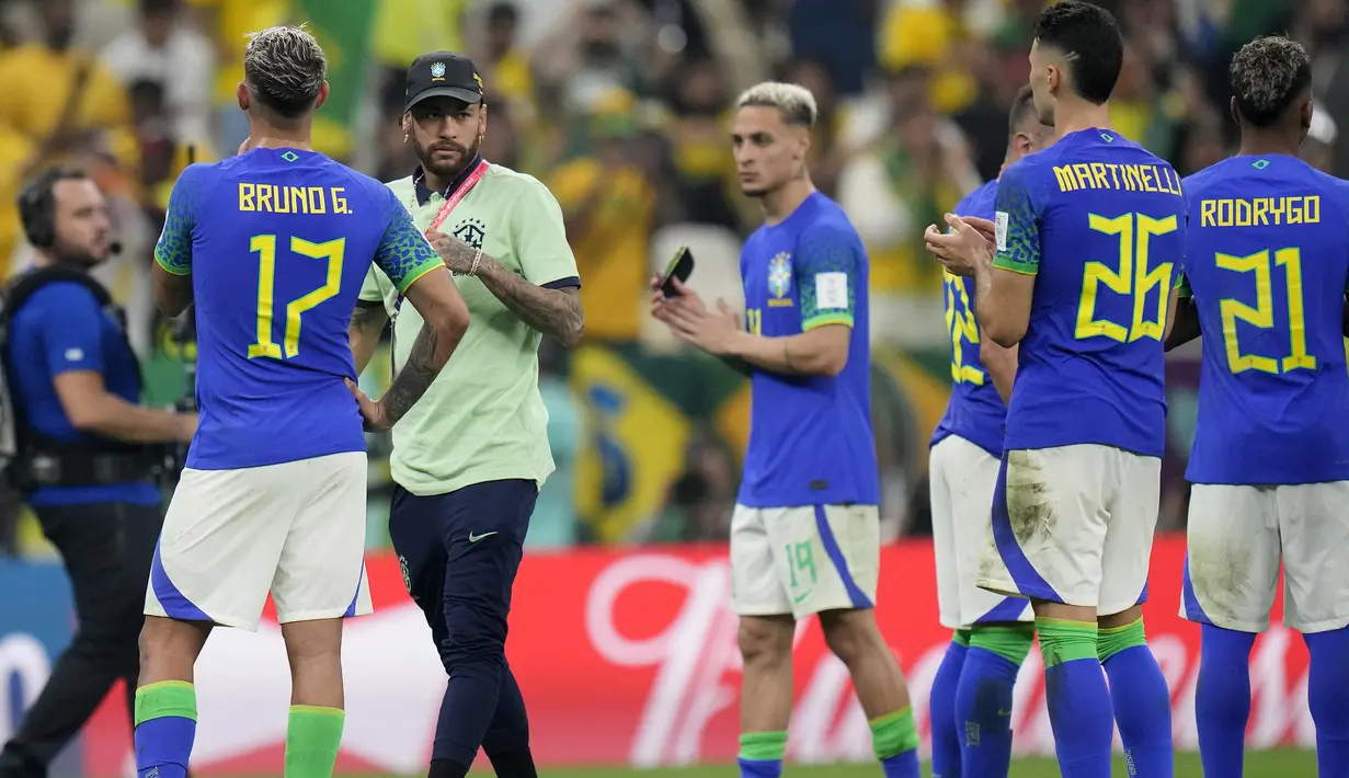 Brasil nantinya akan menghadapi lawan yang cukup berat di babak 16 besar nanti. Mereka akan berhadapan dengan Korea Selatan di fase 16 besasr nanti. (AP/Moises Castillo)