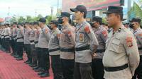 Apel kesiapan pengamanan Natal yang digelar di Mako Polda Sulut, Sabtu (24/12/2022) sore.