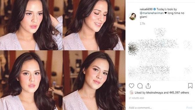 raisa pamer dandanan glamor pertama pasca melahirkan