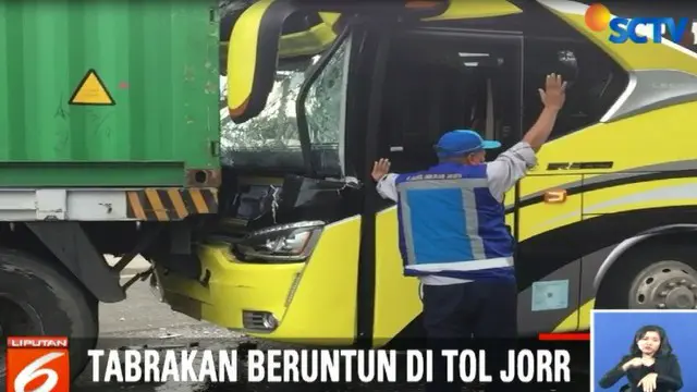 Kecelakaan Bus Pariwisata di Tol Jorr, Sopir Terjepit Kemudi